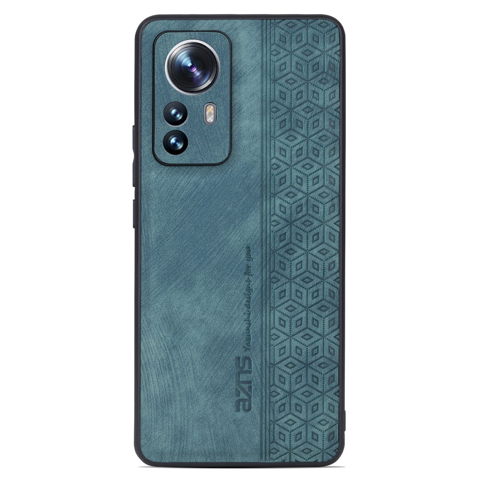 

AZNS Anti-fall-telefonhülle Für Xiaomi 12 Lite 5G, Stilvolles Muster Eingeprägter PU Leder+tpu-telefonschutzschale - Grün, Xiaomi 12 Lite 5G