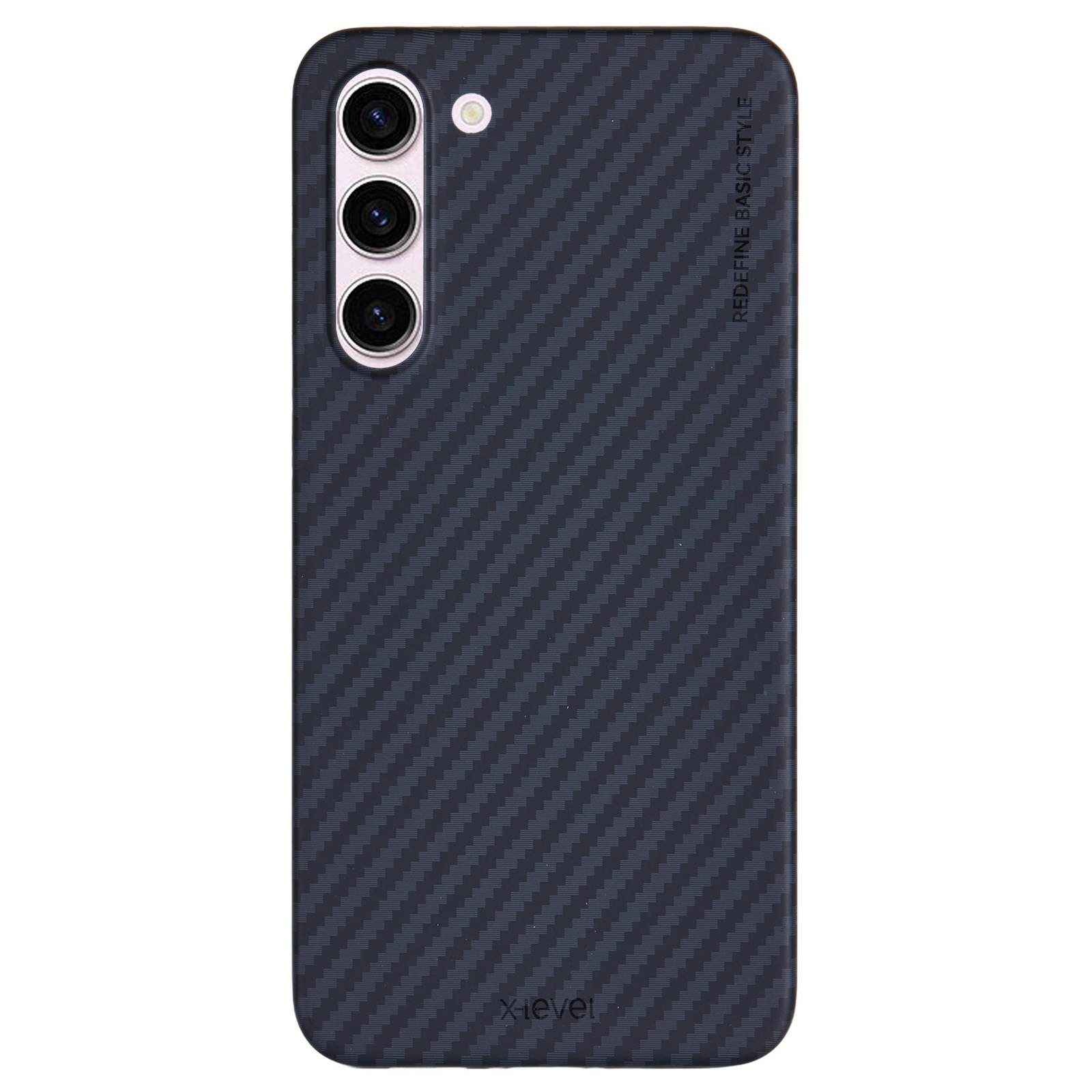 X-LEVEL For Samsung Galaxy S23+ Case Hard Plastic Carbon Fiber Texture Phone Cover