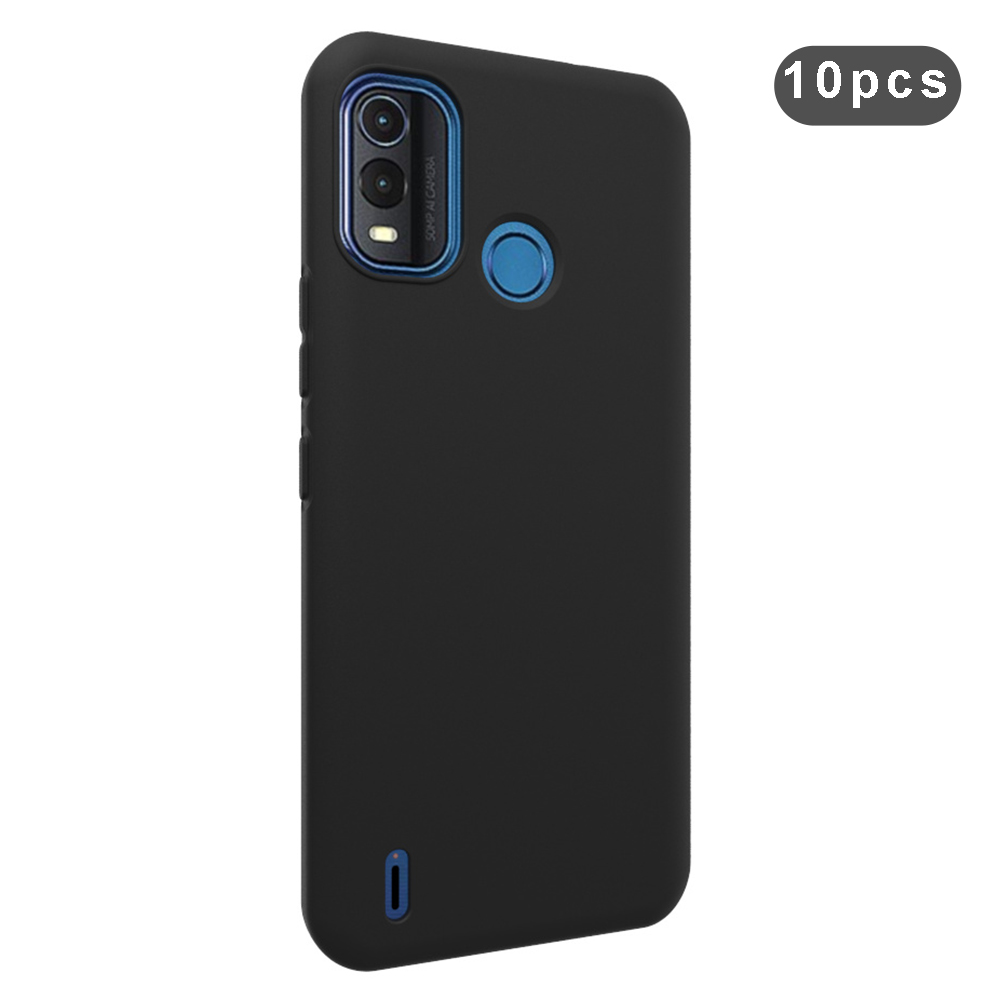 

10pcs / Pack Für Nokia G11 Plus 4G Schockfestes Soft TPU -telefongehäuse Verdickte Handyabdeckung - Schwarz, Nokia G11 Plus 4G