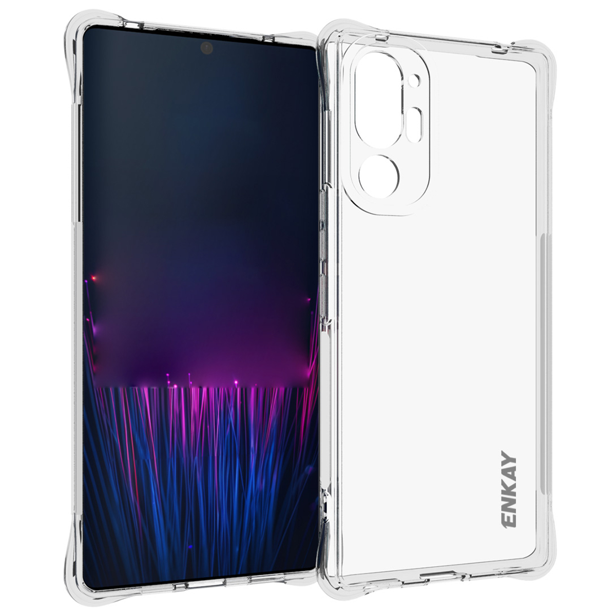 ENKAY HAT PRINCE For HTC U24 Pro 5G Clear Case TPU Phone Cover Corner Airbag Fall Protection