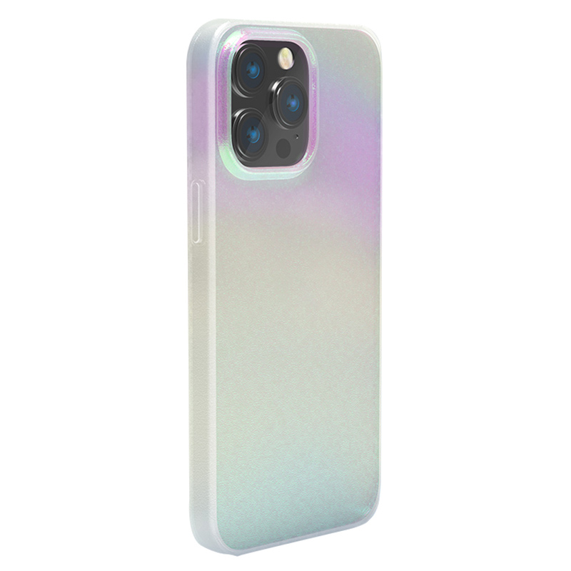 X-LEVEL For iPhone 14 Pro Case Aurora Laser PC+TPU Phone Shockproof Cover - Colorful