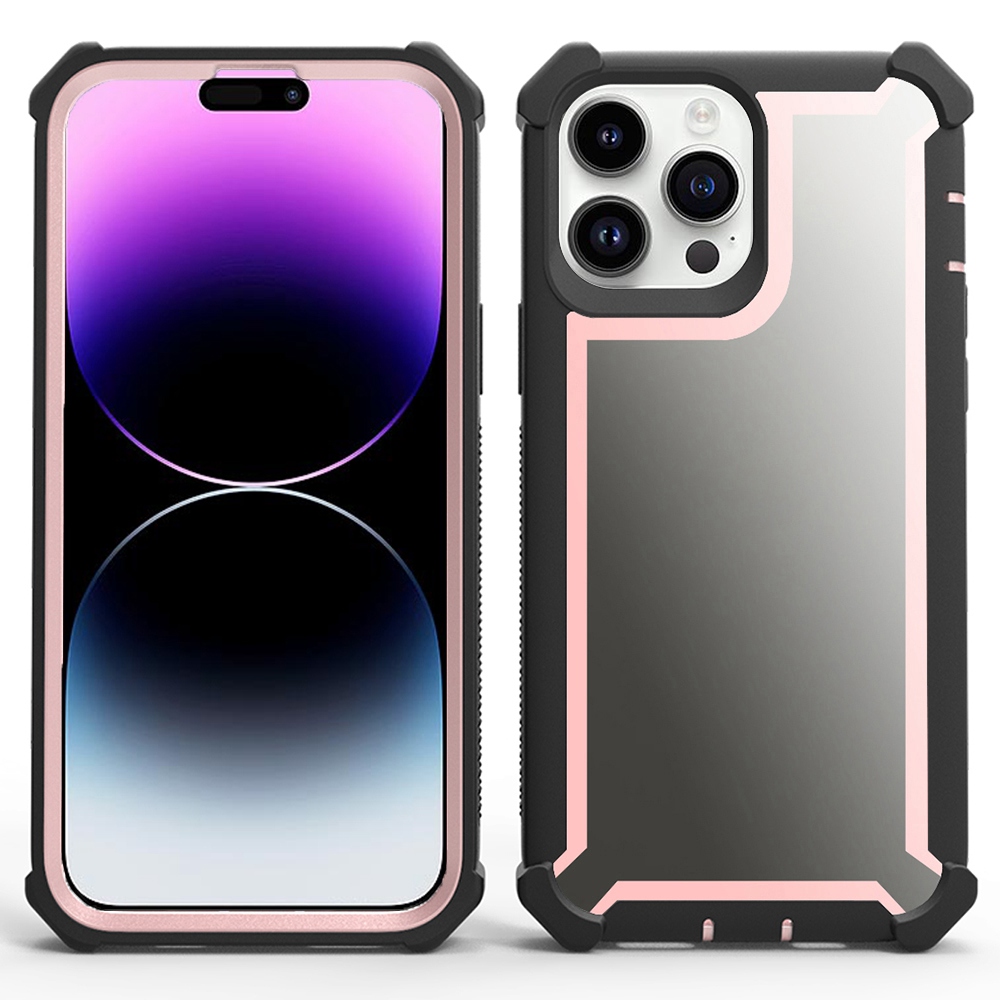 

Protective Case for iPhone 14 Pro Max Anti-Scratch Phone Case TPU+PC Anti-Drop Cover Shockproof Slim Case - Rose Gold, iPhone 14 Pro Max
