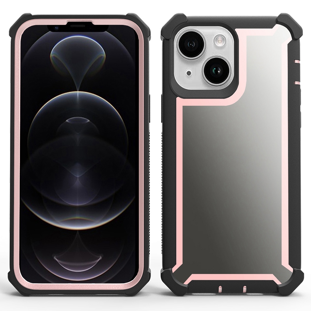 

Shockper-case Для Iphone 14 6,1 Дюйма Против Капли Телефона Tpu+пк с Царапиной Устойчивой Крышкой - Розовое Золото, iPhone 14