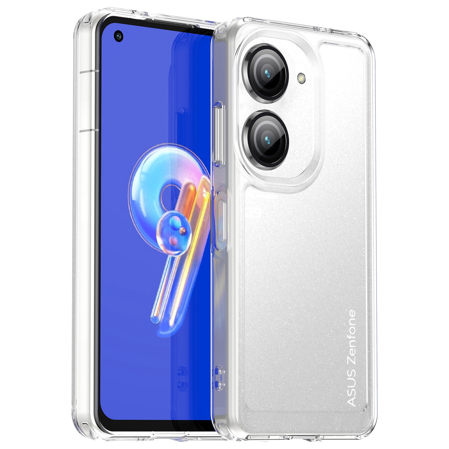 

Für Asus Zenfone 9 5G Candy Series Air Pushion Stoßdämpfungsfall Weiche TPU Gebürstete Textur Schutzabdeckung - Transparent, Asus Zenfone 9 5G
