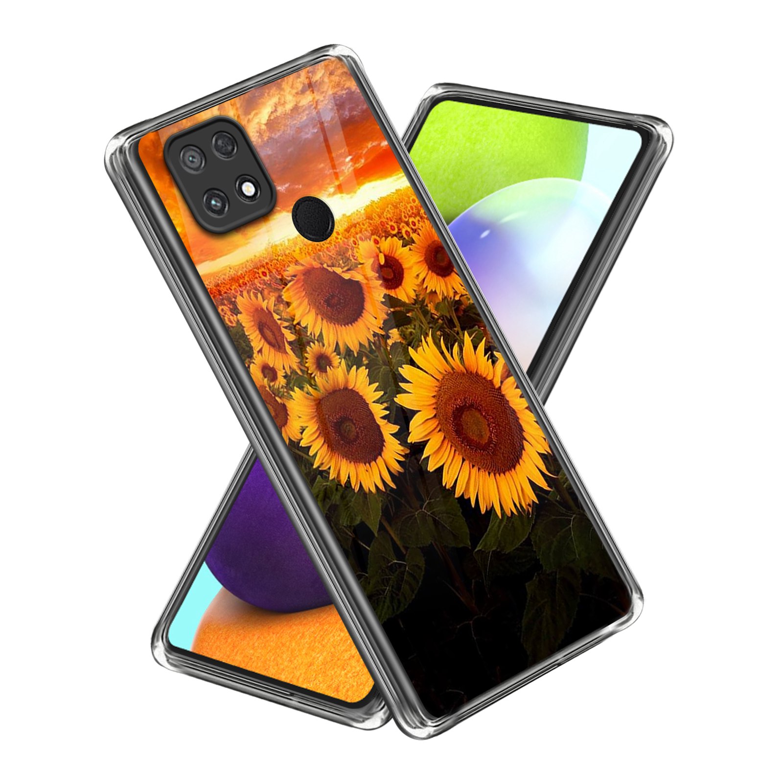 

Für Xiaomi Poco C40 4G Sonnenblumenmuster Druck TPU -hülle Schockdelie Schutz Schlanker Anpassungsabdeckung - Stil H, Xiaomi Poco C40