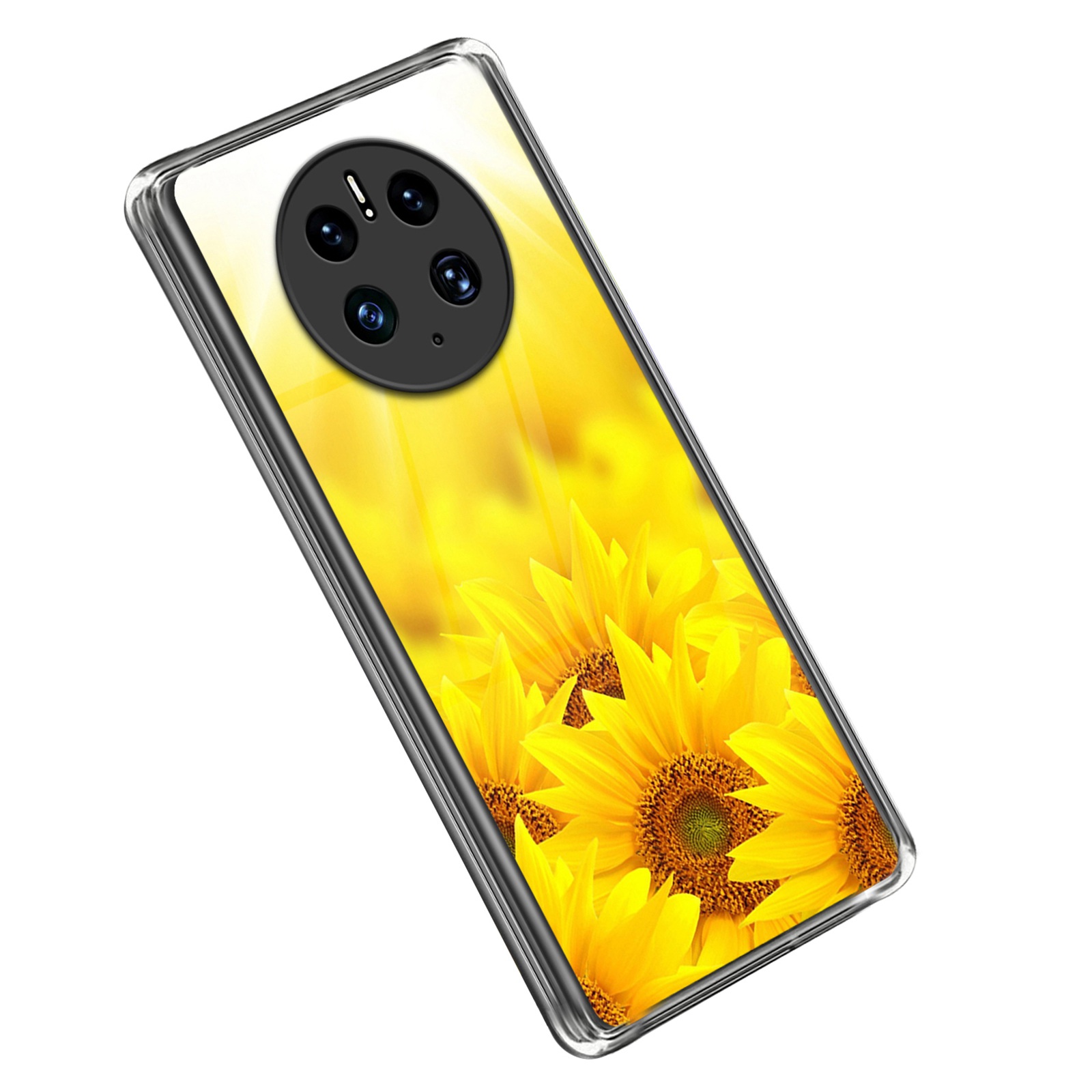 

Für Huawei Mate 50 Pro 4G Weiche TPU -abdeckung Sonnenblumenmuster Druckschockdicht Slim Fit Protective Phone Hülle - Stil E, Huawei Mate 50 Pro 4G