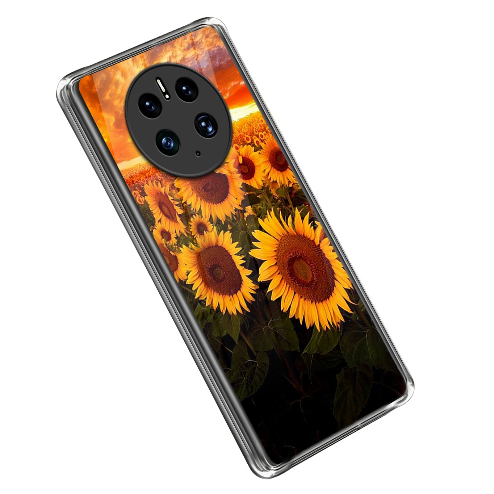 

Für Huawei Mate 50 Pro 4G Weiche TPU -abdeckung Sonnenblumenmuster Druckschockdicht Slim Fit Protective Phone Hülle - Stil G, Huawei Mate 50 Pro 4G