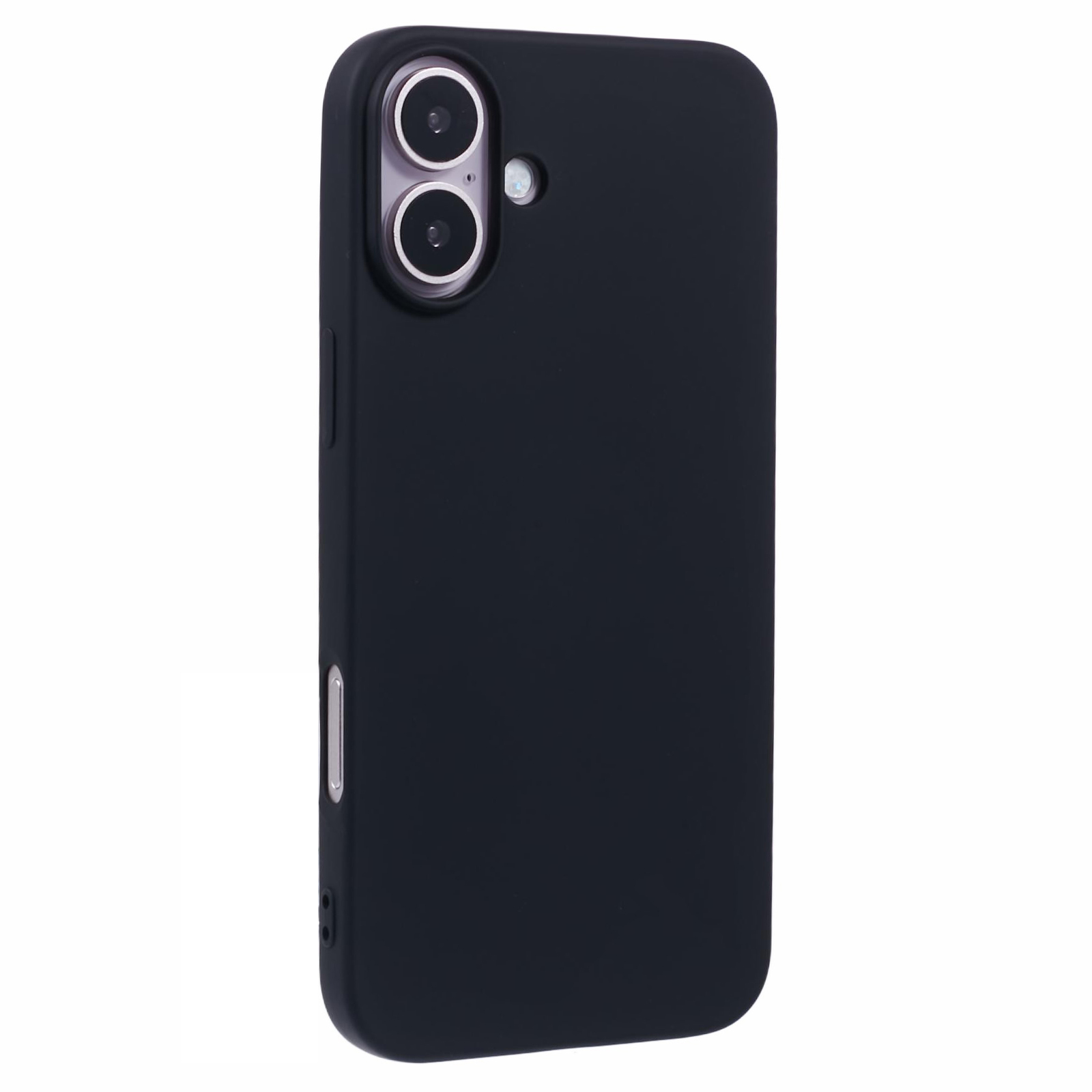 X-LEVEL For iPhone 16 Cell Phone Case Smooth Soft TPU Phone Cover with Liquid Silicone Texture - Black