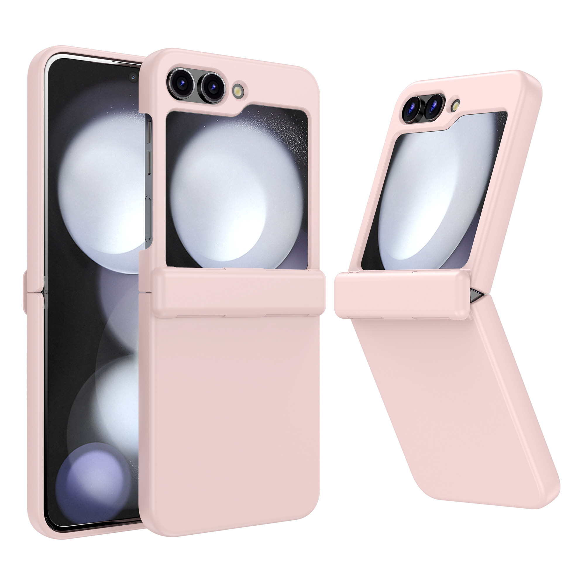 For Samsung Galaxy Z Flip7 FE 5G / Z Flip6 5G Case Hinge Protection TPU+PC Phone Cover - Pink