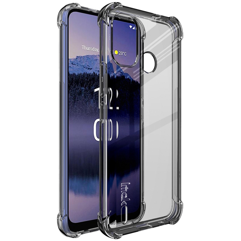 

IMAK Für Nokia G11 Plus 4G Airbag Ecke Anti-drogen-telefonabdeckung Transparent Soft TPU Back Case - Transparent Schwarz, Nokia G11 Plus 4G
