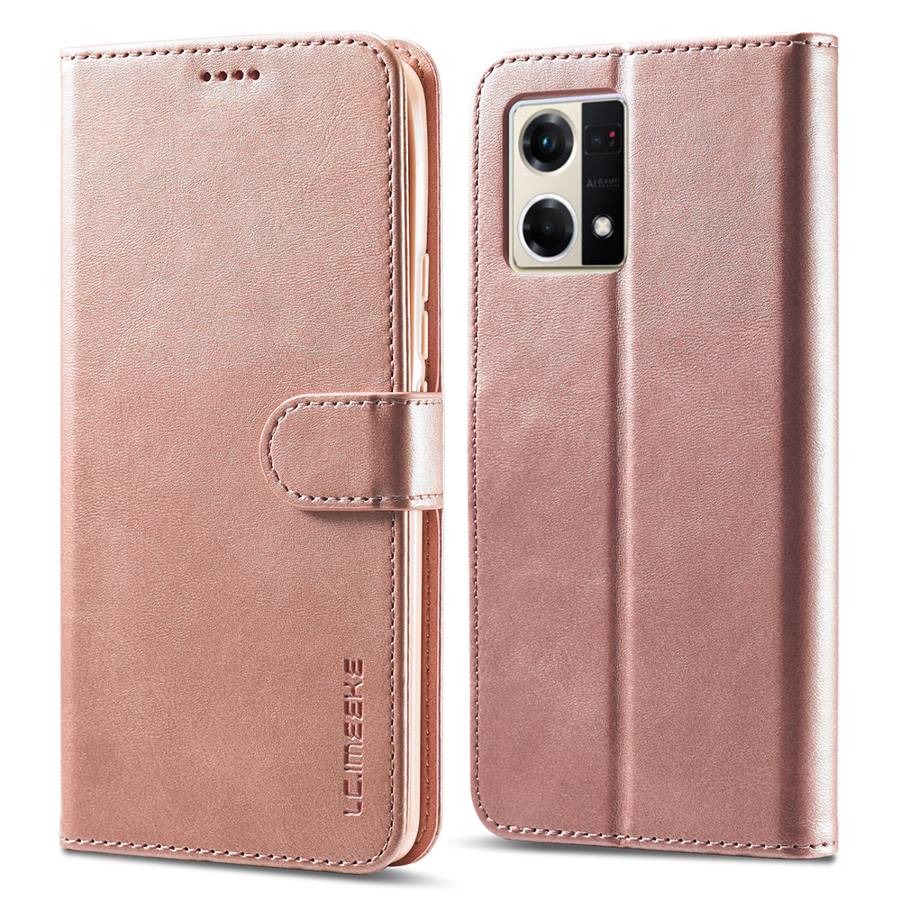 

Lc. Imaeke Für Oppo Reno8 5G (globale Version) Brieftaschengehäuse PU Lederständer Magnetischer Verschluss Flip Folio -telefon Deckung - Rosa, Oppo Reno8 5G (Global Version)