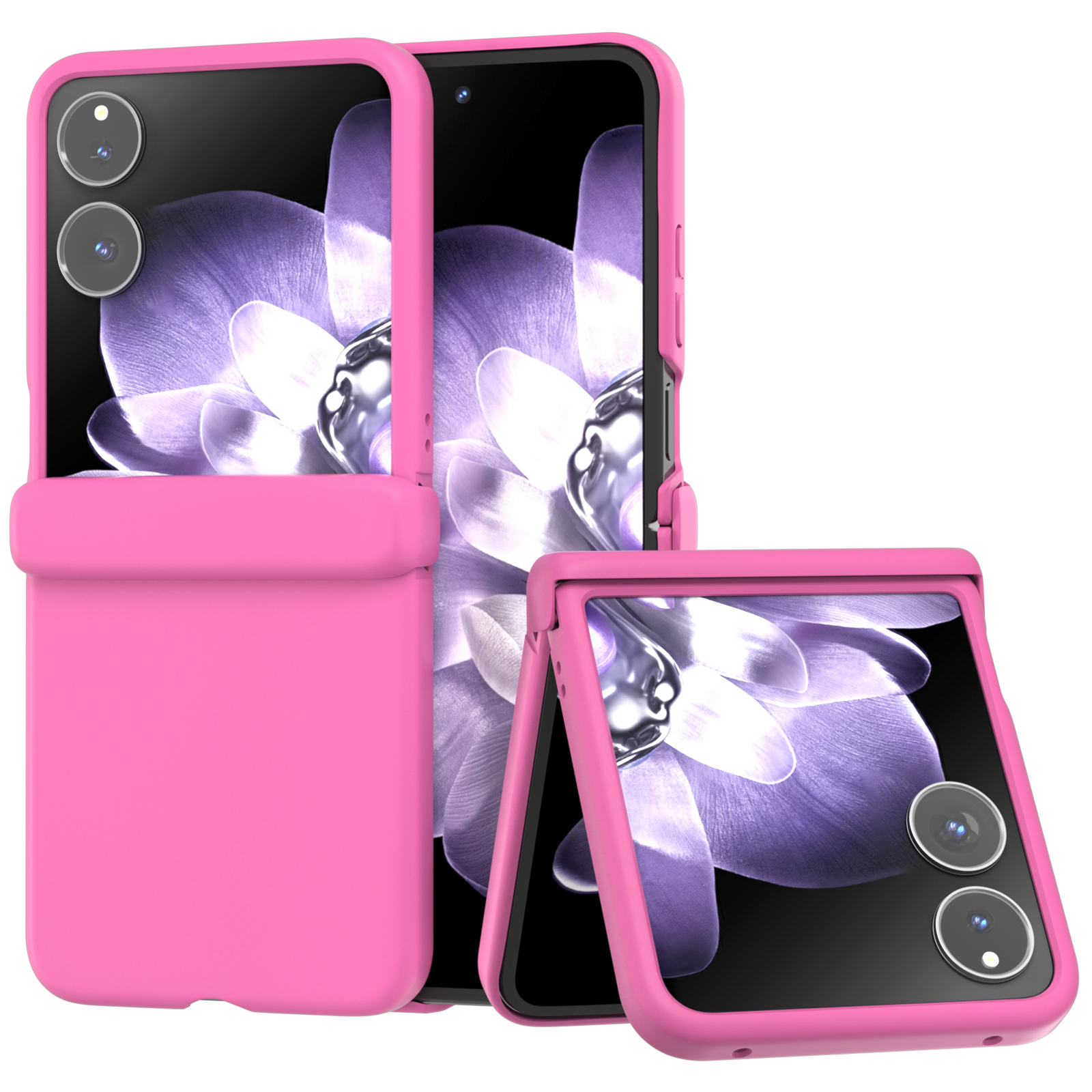 ABEEL For Xiaomi Mix Flip 5G Case Skin Feel PC Phone Cover with Hinge Protection - Rose