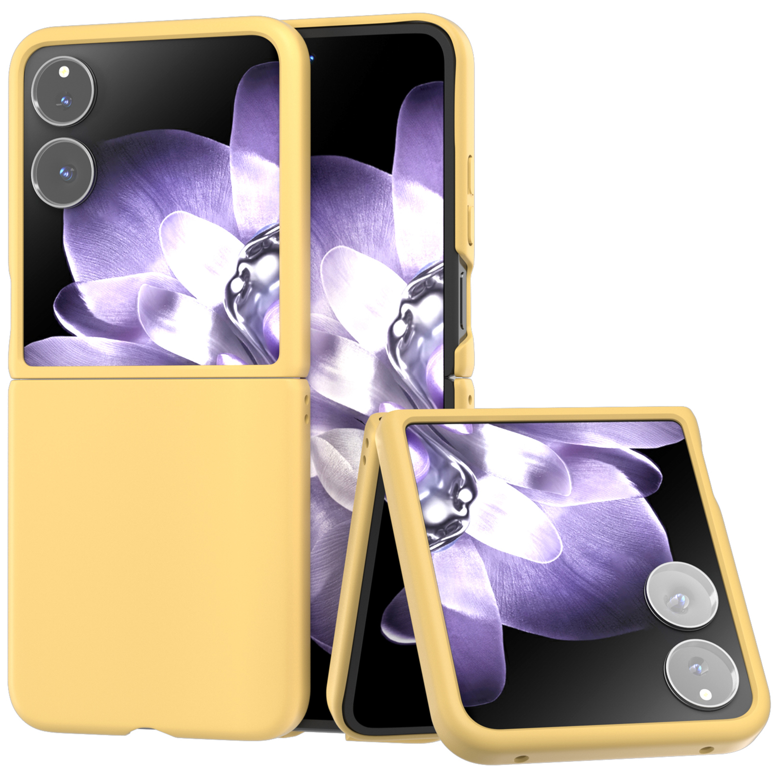 ABEEL For Xiaomi Mix Flip 5G Case Hard PC Protective Phone Cover Skin Touch Feeling - Yellow