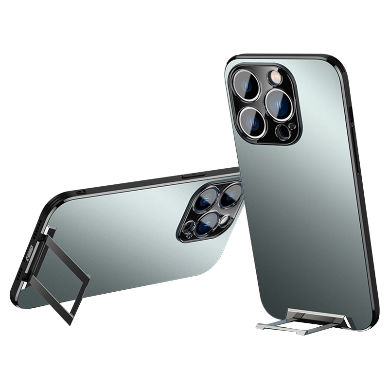 

Shockproof Case for iPhone 14 Slim Phone Case Anti-Scratch TPU Acrylic Hard PC Phone Cover with Kickstand - Green, iPhone 14