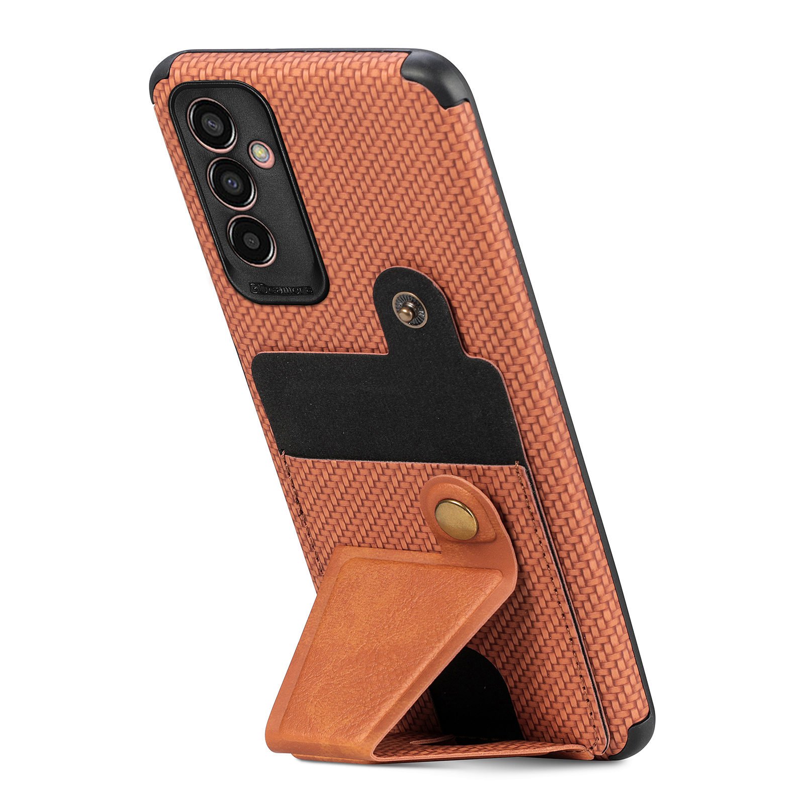 

Для Samsung Galaxy M23 5G Держатель Карты Телефона. - Коричневый, Galaxy M23 5G