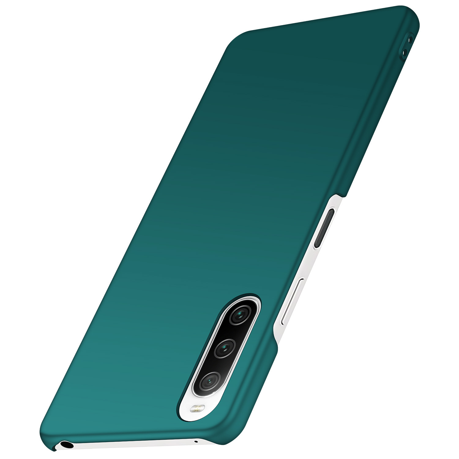 

Für Sony Xperia 10 III 5G / 10 III Lite Solid Color Hard PC Phone Case Anti-fall-fall-schutz-telefon-rückzugabdeckung - Grün, Xperia 10 III 5G