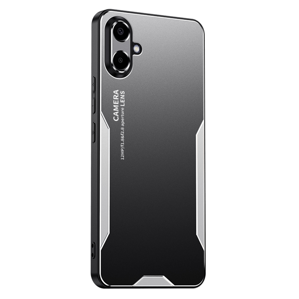 For Samsung Galaxy A06 4G Phone Case Aluminium Alloy TPU PC Back Cover - Silver