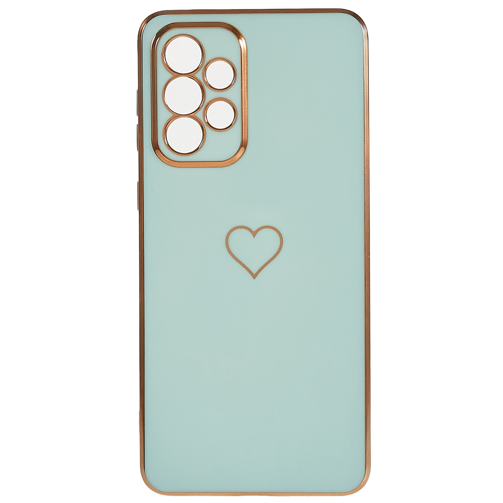 

Случай с Мобильным Телефоном Для Samsung Galaxy A33 5G, Heart Pattern 6D Celectrating TPU Защитный Телефон. - Мятно-зеленый, Samsung Galaxy A33 5G