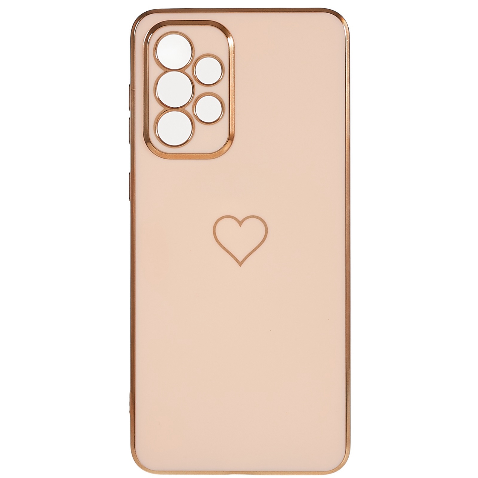 

Cell Phone Case for Samsung Galaxy A33 5G, Heart Pattern 6D Electroplating TPU Protective Phone Cover - Pink, Samsung Galaxy A33 5G