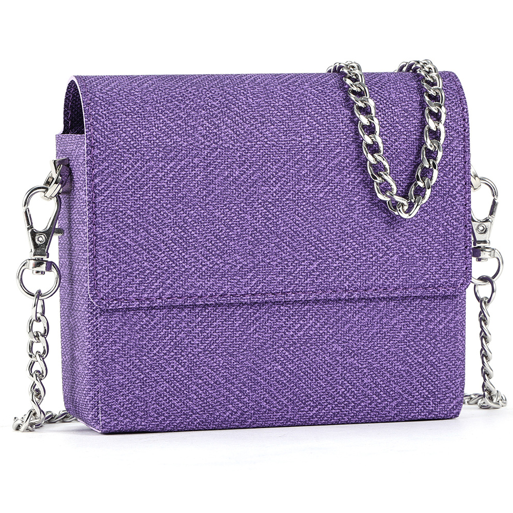 VILI BF Series Crossbody Phone Bag PU Leather Phone Carrying Bag with Shoulder Strap - Purple