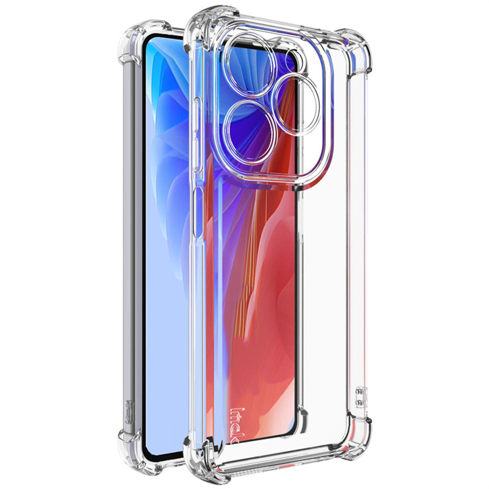IMAK UX-4 Series Phone Case for TECNO Spark Go 2024 4G / Spark 20 / Spark 20C / Pop 8 Straight Frame Four Corner Shockproof Clear TPU Cover
