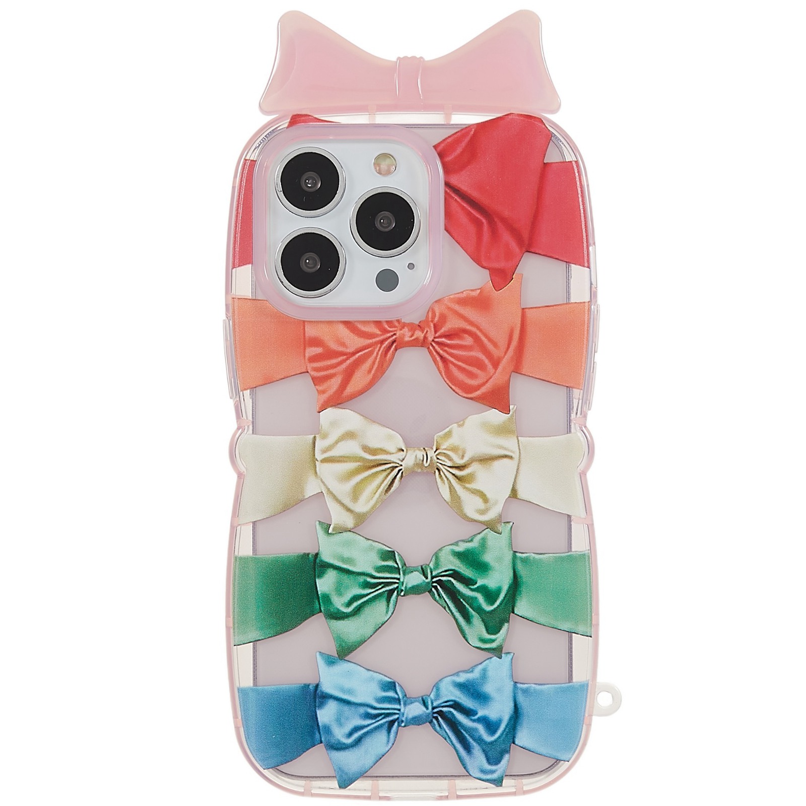 

Для Iphone 13 Pro 6,1 Дюйма Creative Bowknot Pattern Printing Chace Case Soft TPU Shockper Antiplip Cover - Прозрачный Розовый / Боунков, iPhone 13 Pro