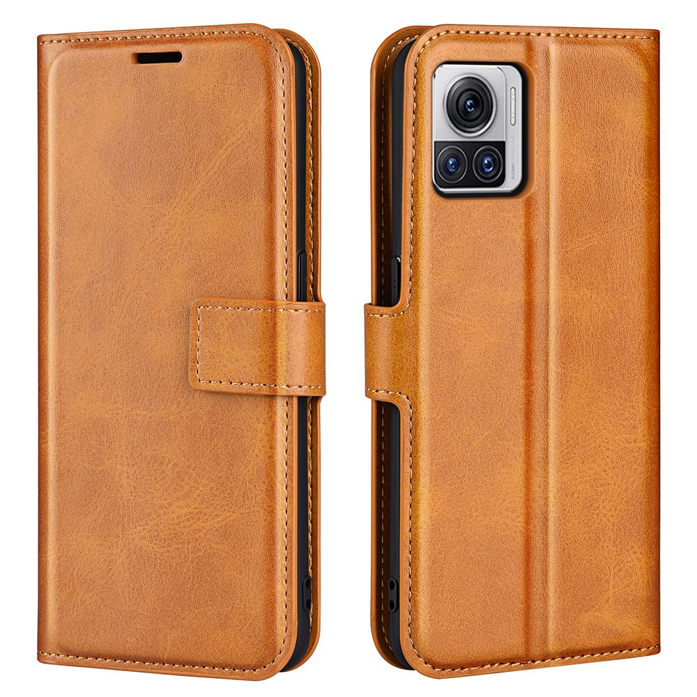 

Für Motorola Moto X30 Pro 5G Strukturierte PU Leder -ständer Wallet Hülle Square Magnetic Claspe Schockdelie Telefonabdeckung - Gelb, Motorola Moto X30 Pro 5G