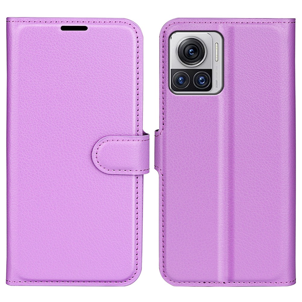 

Für Motorola Moto X30 Pro 5G / Edge 30 Ultra 5G Drop-sof-litchi-textur Folio Flip Phone Hülle PU Leder Brieftasche Schutzabdeckung - Violett, Motorola Moto X30 Pro 5G
