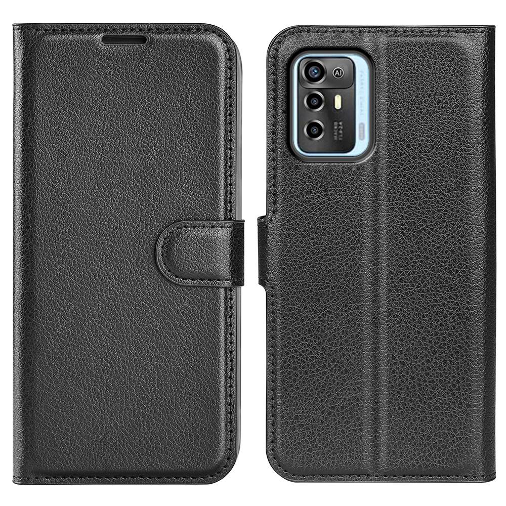 

Für ZTE Blade A72 5G Anti-droge Folio Flip Phone Case Litchi Textur PU Leder Brieftasche Richtresistente Schutzschutzabdeckung - Schwarz, ZTE Blade A72 5G