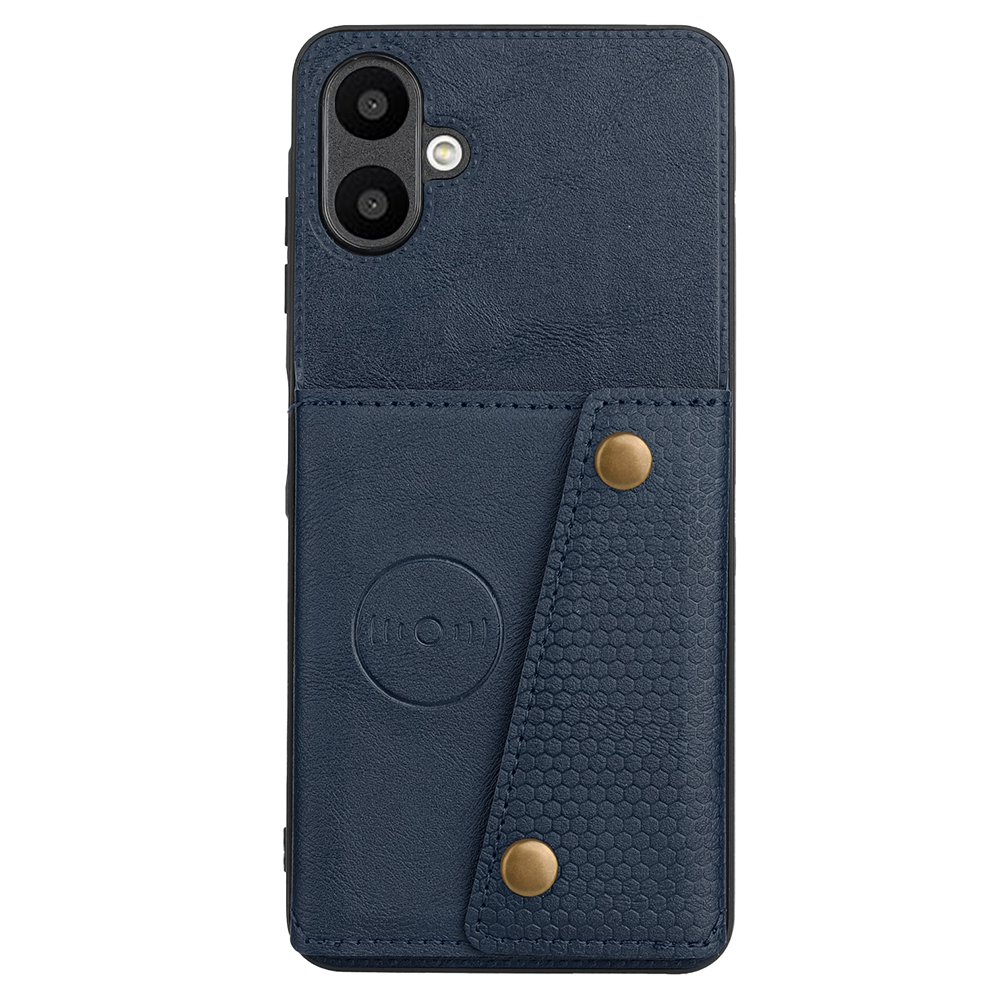 For Samsung Galaxy A06 4G Case Card Slots Kickstand Leather + TPU Phone Cover - Blue