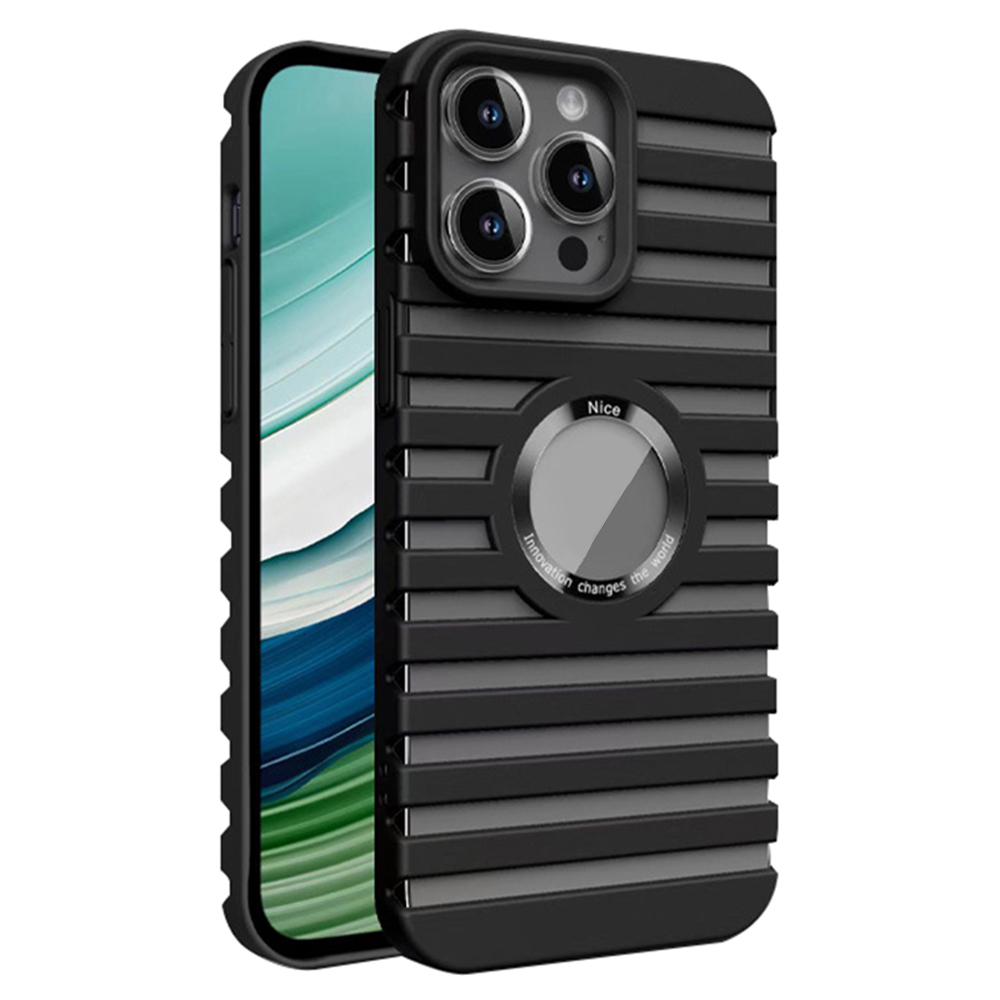 For iPhone 16 Pro Max Case Compatible with Magsafe Heat Dissipation Drop-Proof PC Phone Cover - Black