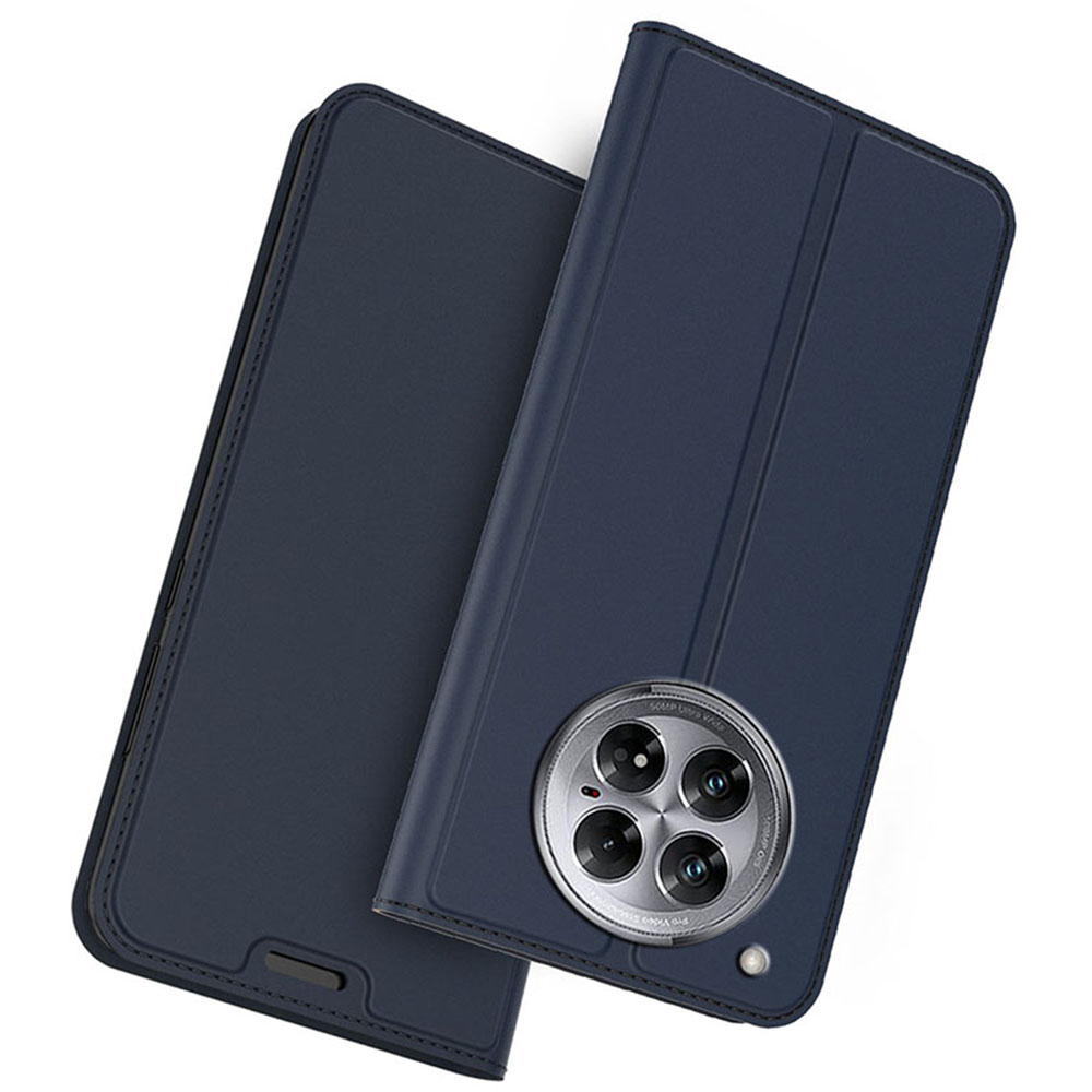 For Infinix Zero 40 5G Case PU Leather Phone Cover with Card Holder Stand Magnetic Closure - Blue