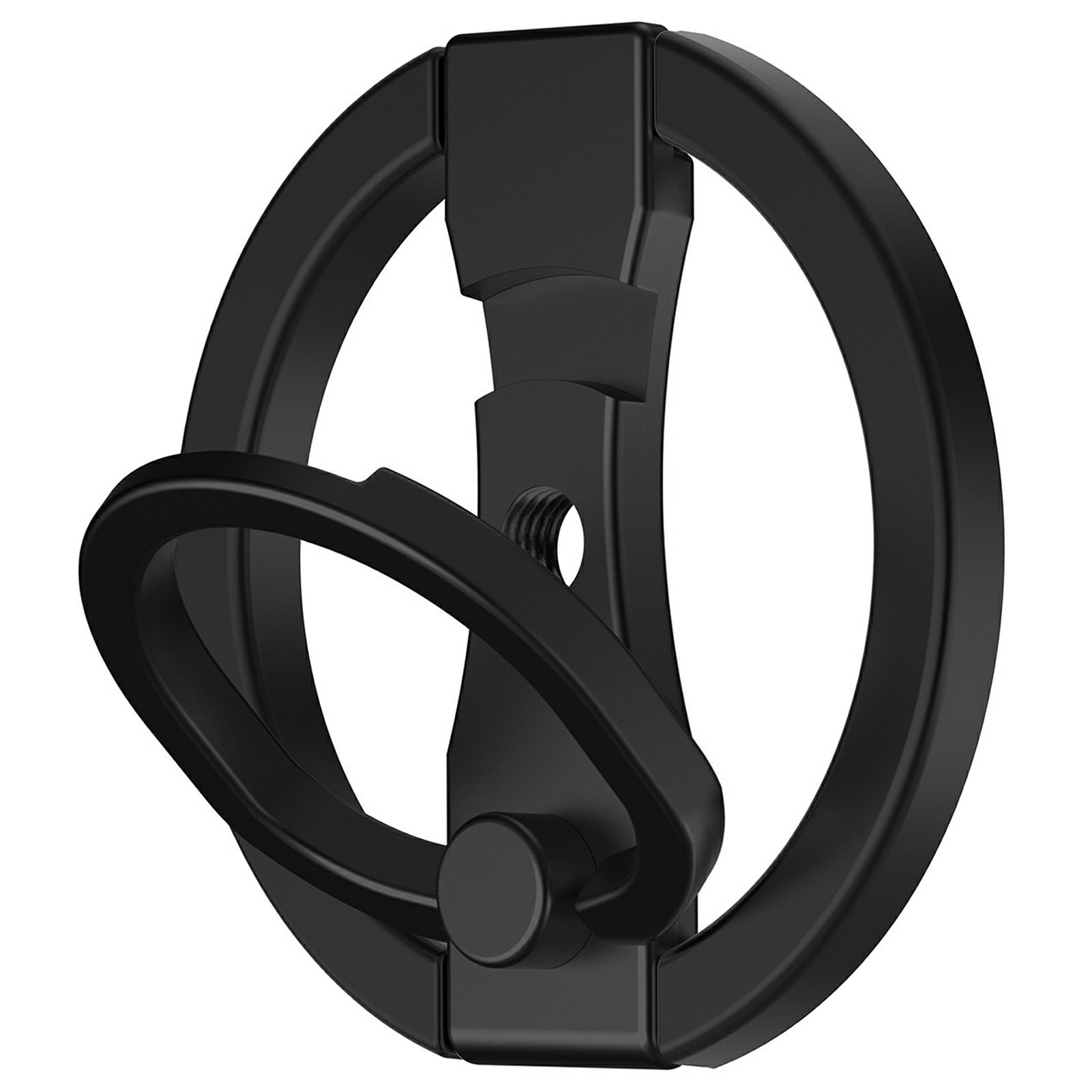 MS-01 Phone Ring Holder Magnetic Cell Phone Grip Finger Ring Kickstand - Black