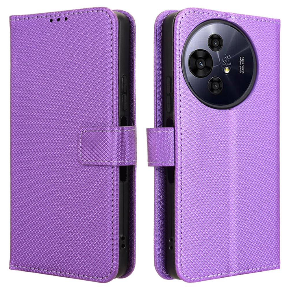For TCL 50 Pro Nxtpaper 5G / 50 Nxtpaper 5G / TCL P10 / 60 XE NxtPaper 5G Case PU Leather Diamond Texture Wallet Phone Cover - Purple
