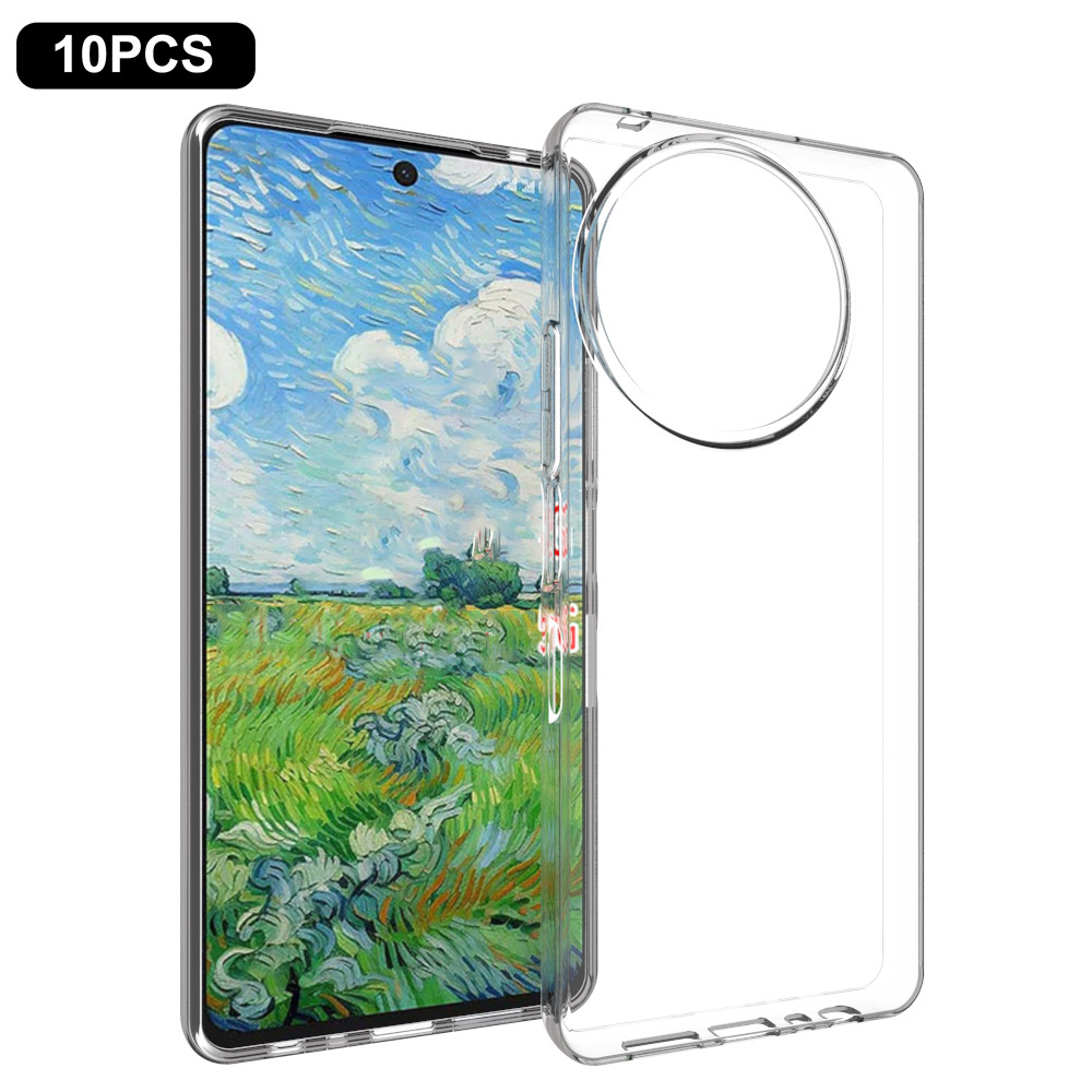 10Pcs / Pack For TCL 50 NxtPaper 5G / 50 Pro NxtPaper 5G Clear Case Watermark-Free TPU Protective Cover