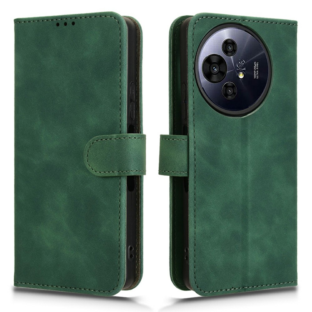 For TCL 50 Nxtpaper 5G Leather Case Skin-Feel Anti-Drop Wallet Flip Phone Cover - Green