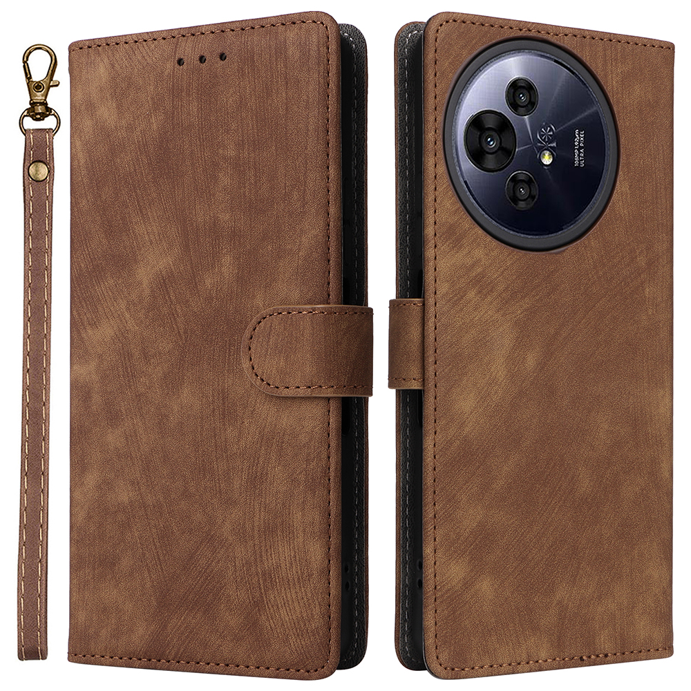 For TCL 50 Pro Nxtpaper 5G / 50 Nxtpaper 5G / TCL P10 / 60 XE NxtPaper 5G Wallet Case RFID Blocking PU Leather Cover Stand View - Brown