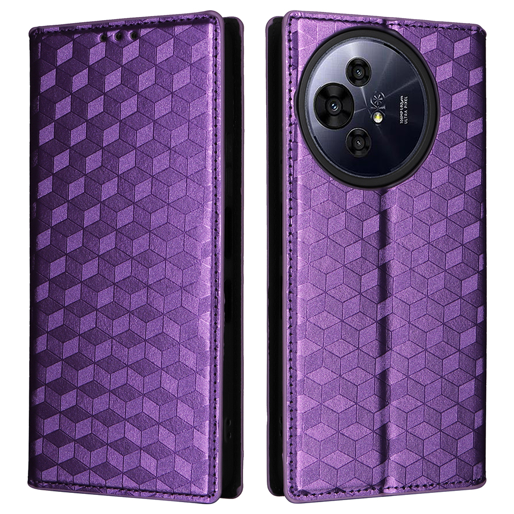 For TCL 50 Pro Nxtpaper 5G / 50 Nxtpaper 5G / TCL P10 / 60 XE NxtPaper 5G Wallet Case Rhombus Imprinted Leather Phone Cover - Purple