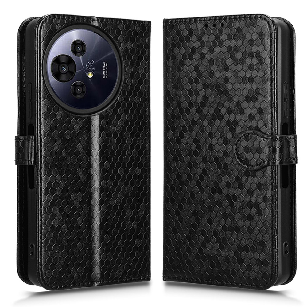 For TCL 50 Pro Nxtpaper 5G  /  50 Nxtpaper 5G Wallet Case Dot Pattern Imprint PU Leather Phone Cover - Black