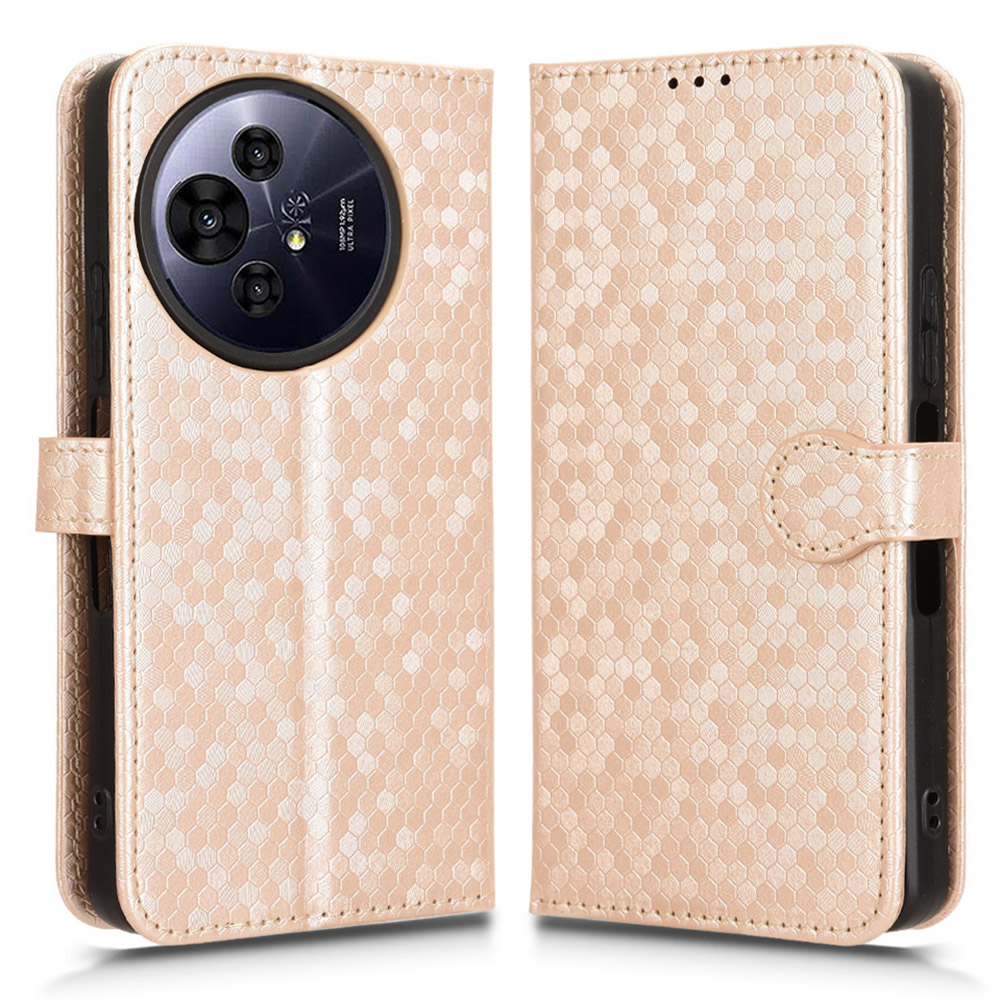 For TCL 50 Pro NxtPaper 5G / 50 NxtPaper 5G Wallet Case Dot Pattern Imprint PU Leather Phone Cover - Rose Gold