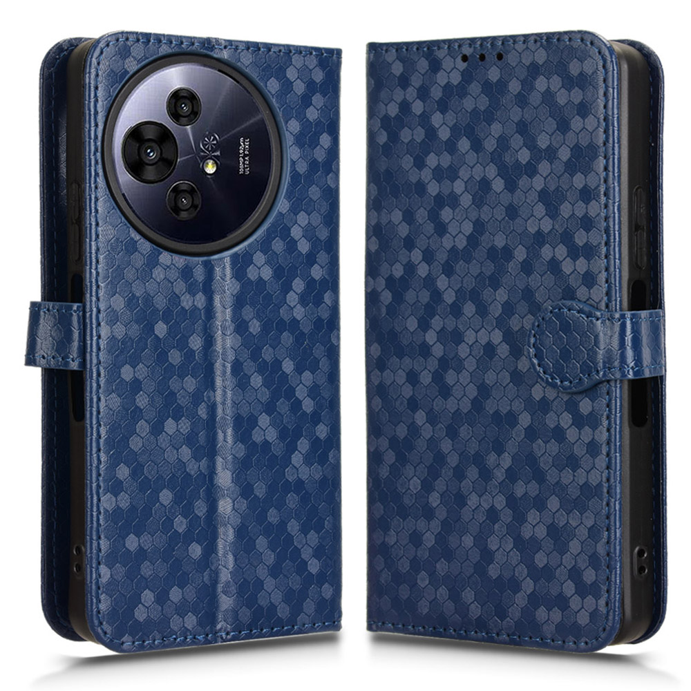 For TCL 50 Pro NxtPaper 5G / 50 NxtPaper 5G Wallet Case Dot Pattern Imprint PU Leather Phone Cover - Dark Blue