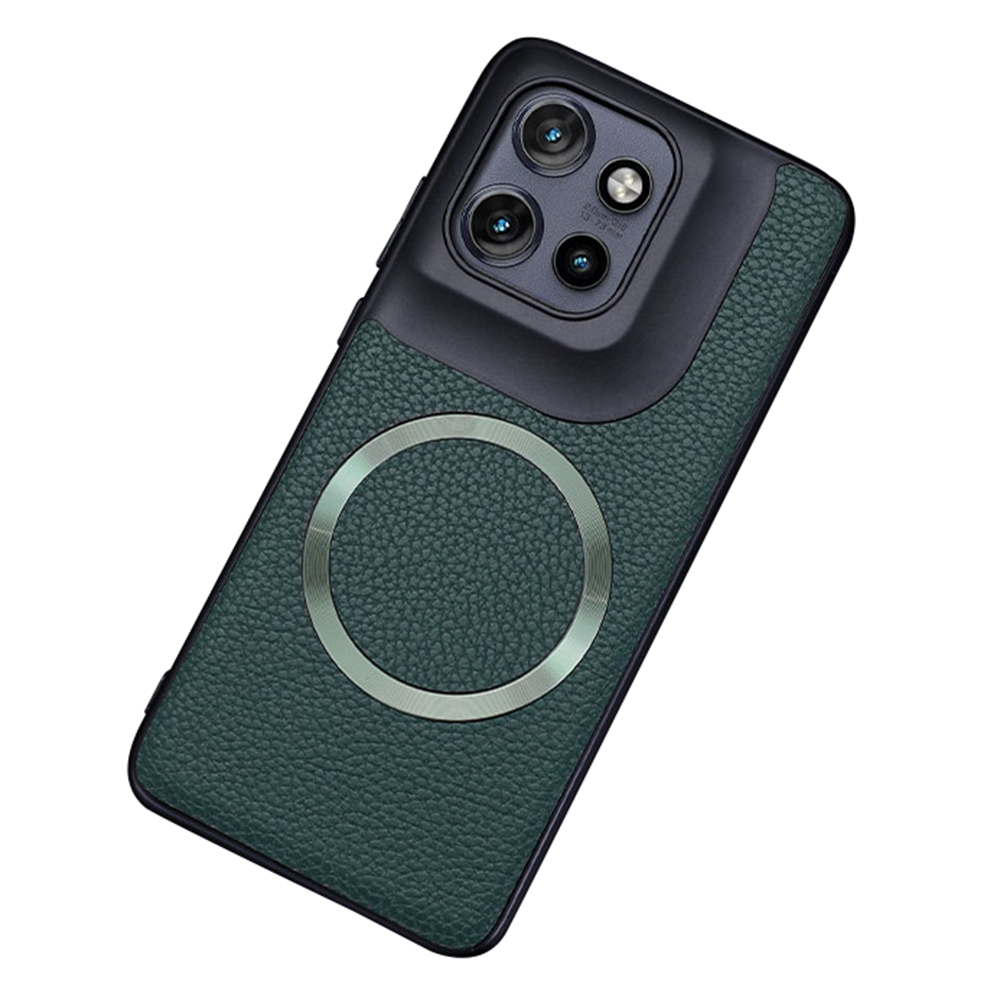 For Motorola Edge 60 Neo 5G / Edge 50 Neo 5G / Moto S50 5G / ThinkPhone 25 5G Magnetic Case Litchi Texture PU Leather+TPU Phone Cover - Green