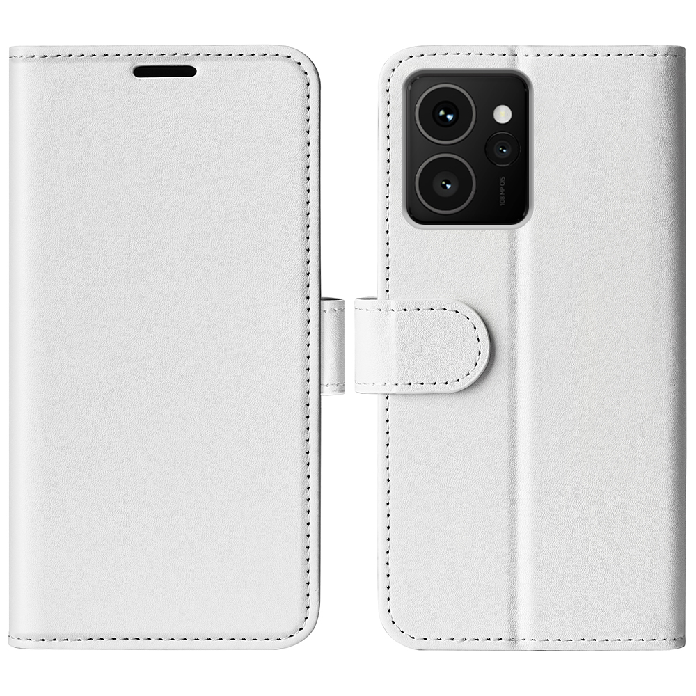 For HMD Skyline Wallet Case Crazy Horse Texture Stand Leather Phone Cover - White