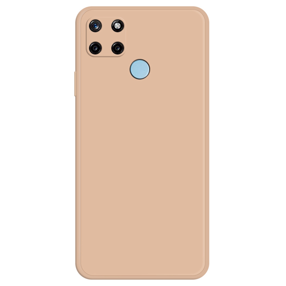 

Für Realme C21Y / C25y Fall Resistant Gummized TPU Phone Hülle Mit Mikrofaserauskleidung Gerade Kanten -handy -rückzugabdeckung - Orange, Realme C21Y