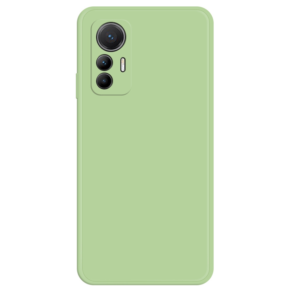

Für Xiaomi 12 Lite 5G Gummiziert Tpu+mikrofaser -stock -absorber -handyschutz Hülle Gerade Kantenrückseite Abdeckung - Grün, Xiaomi 12 Lite 5G