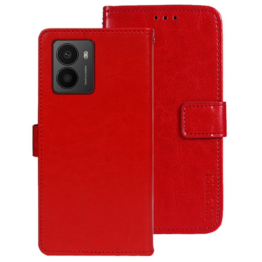 IDEWEI For HMD Fusion 5G Stand Case Crazy Horse Texture Leather Phone Cover - Red