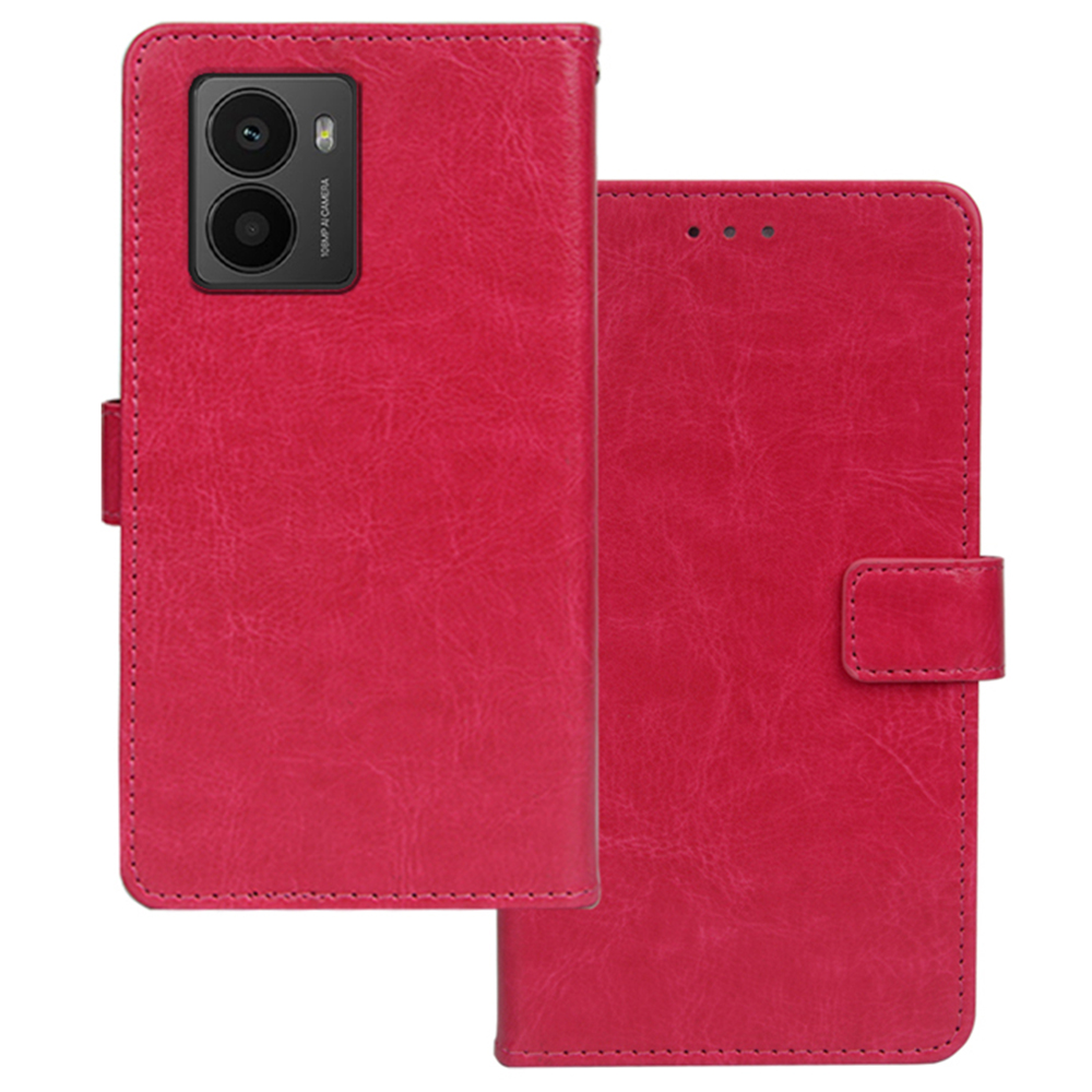 IDEWEI For HMD Fusion 5G Case Card Slots Holder Leather Phone Cover Crazy Horse Texture - Rose