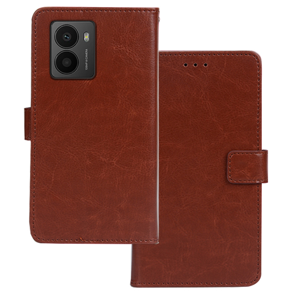 IDEWEI For HMD Fusion 5G Case Card Slots Holder Leather Phone Cover Crazy Horse Texture - Brown