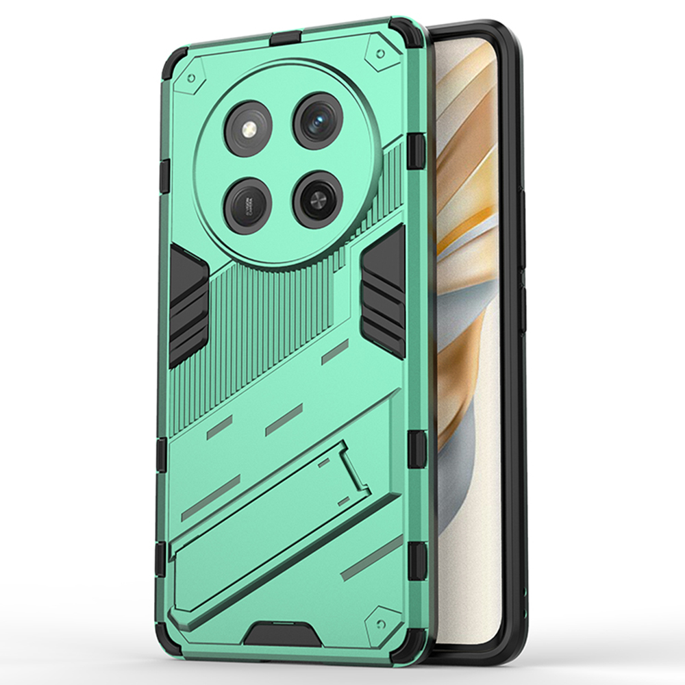 For Honor Magic7 Lite 5G / X9c 5G / X60 Pro 5G Case PC+TPU Shockproof Phone Cover with Kickstand - Green