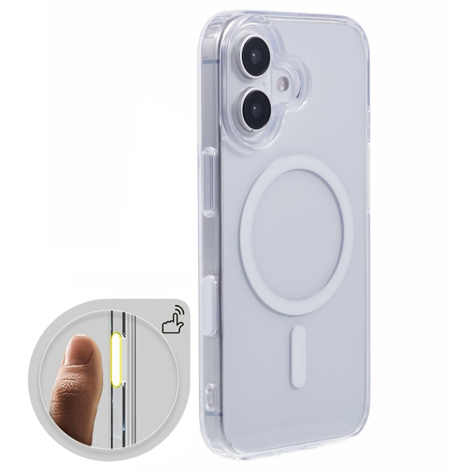 For iPhone 16 Plus Clear Case Compatible with MagSafe TPU+PC Back Cover